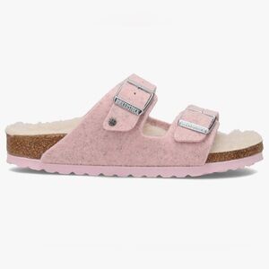 Birkenstock women’s wool felt Arizona Light Pink Sandal like new 10